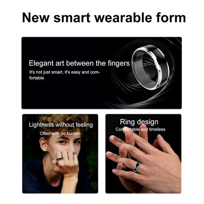 M1 Smart Ring 2024 Health Detection Heart Rate Blood Oxygen Sleep Recording Sports Tracker 5ATM IP68 Waterproof for IOS Android